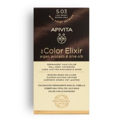 Apivita My Color Elixir Kit Βαφή Μαλλιών No 5.03 Καστανό Ανοιχτό Φυσικό Μελί